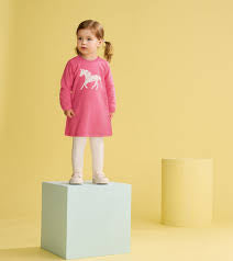 Hatley Younger Girls Coral Floral Horse Sweater Dress