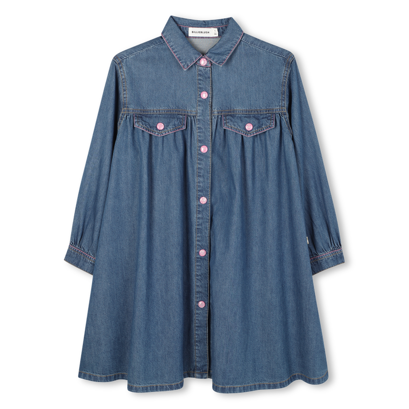 Billieblush Girls Denim Tassel Power Dress ZU21280