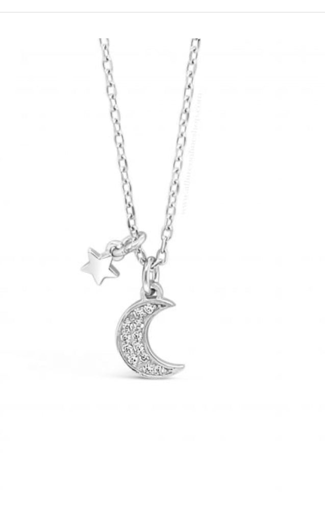 Girls Silver Moon Pendant HCP213