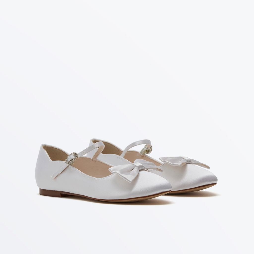 Rainbow Club White Bow Communion Shoe