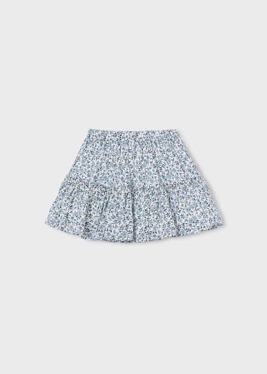 Mayoral Girls Blue Floral Flippy Skirt 3904