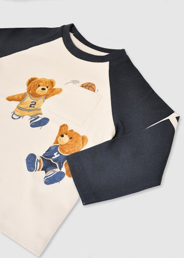 Mayoral Younger Boys Bear Varsity Top-Navy