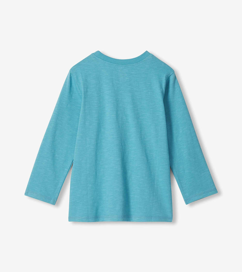 Hatley Boys Blue Moose Sleeve Top