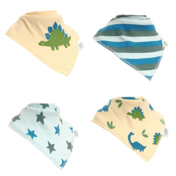 Ziggle Bibs “Dino and Stars” 4 Pack