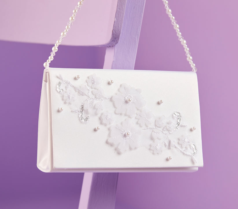 Samantha White Communion Bag