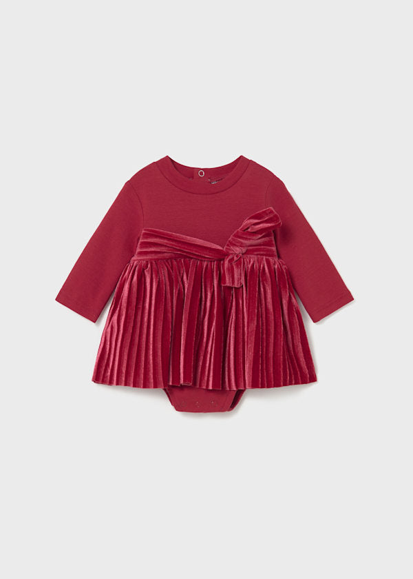 Mayoral Baby Girls Cherry Red Velour Dress