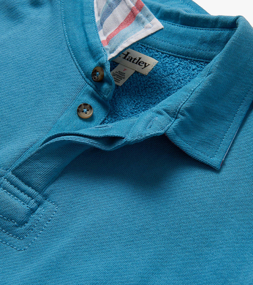 Hatley Boys Blue Rugby Sweatshirt
