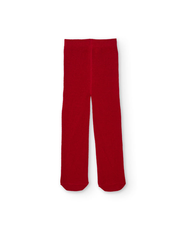 Tuc Tuc Girls Navy and Red Knit Tights