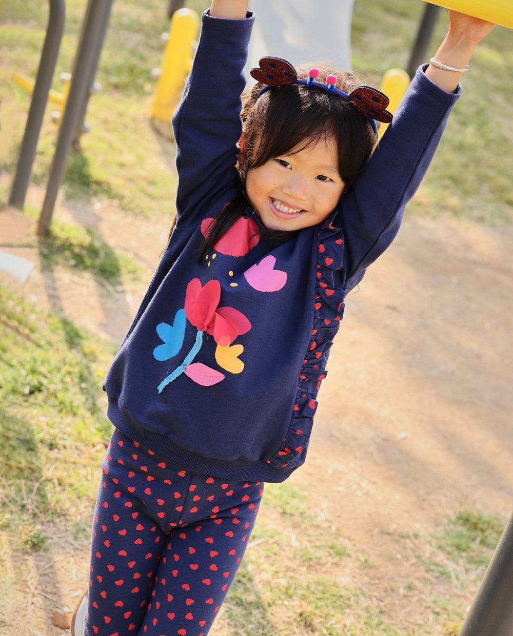 Tuc Tuc  Girls Heart Print Sweatshirt Legging Set