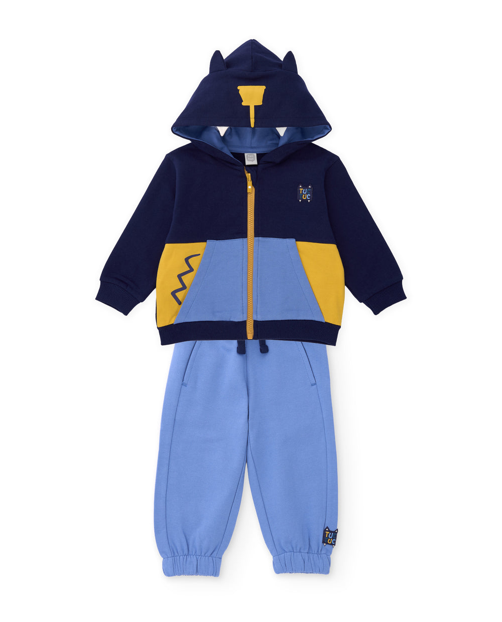 Tuc Tuc Boys Set With Hooded Sweatshirt Featuring Ears And Trousers