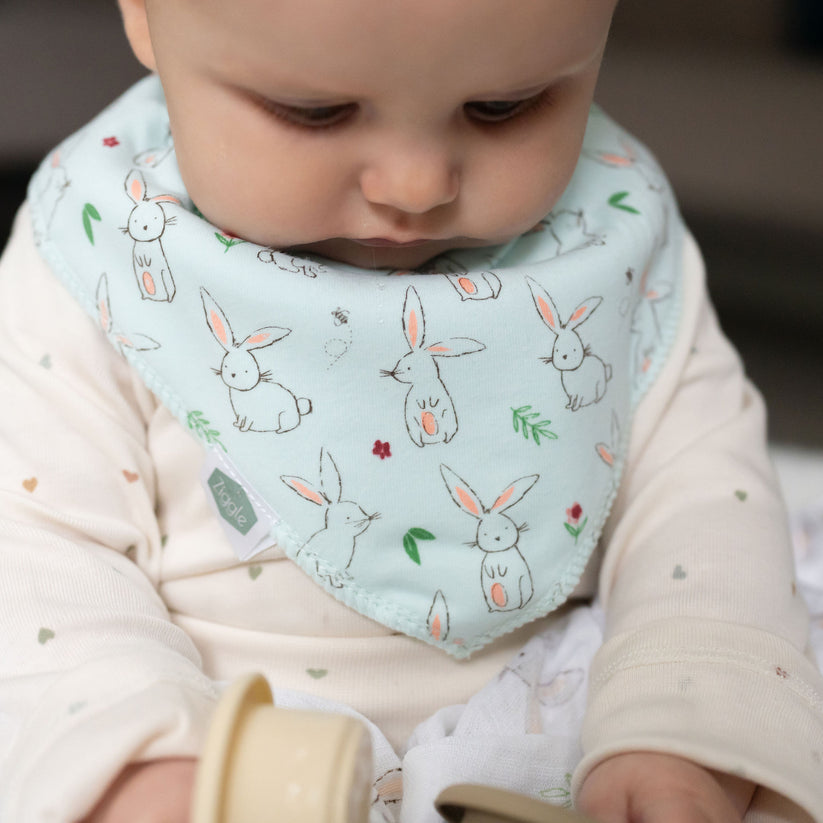 Ziggle Baby Bunny Bibs 4 Pack
