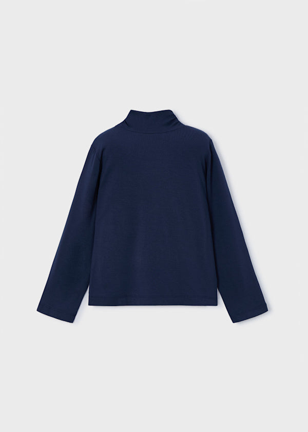 Mayoral Girls Long Sleeve Navy Turtleneck