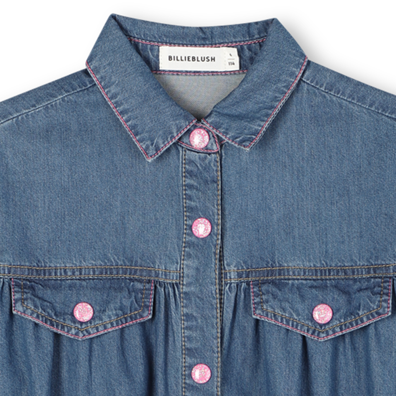 Billieblush Girls Denim Tassel Power Dress ZU21280