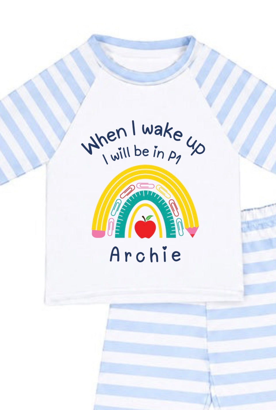 Back to School PJ’s-Choose Pink or Blue!