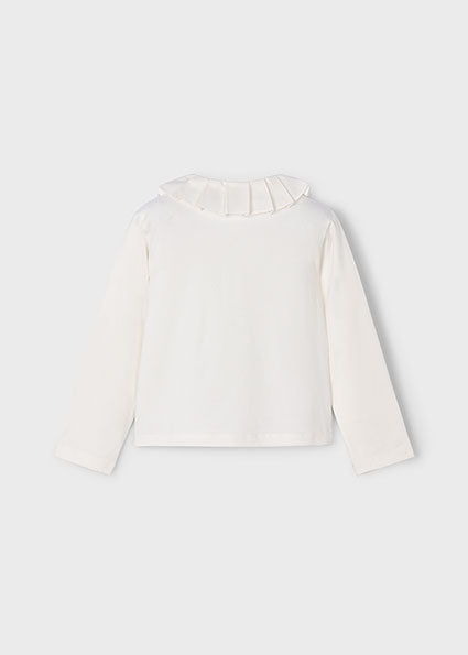 Mayoral Long Sleeve Ivory Collar Top 131 082