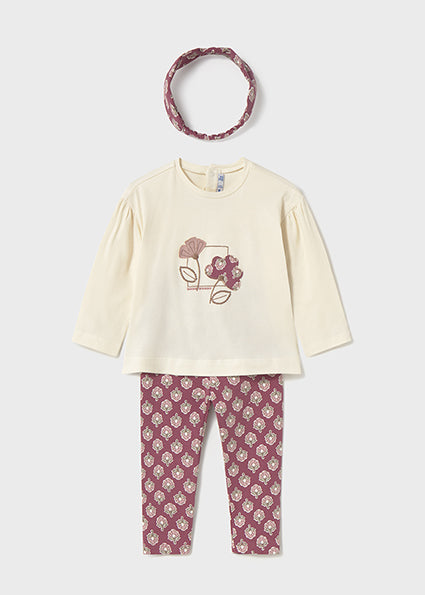 Mayoral Baby Girl Legging Set With Headband 2744 012