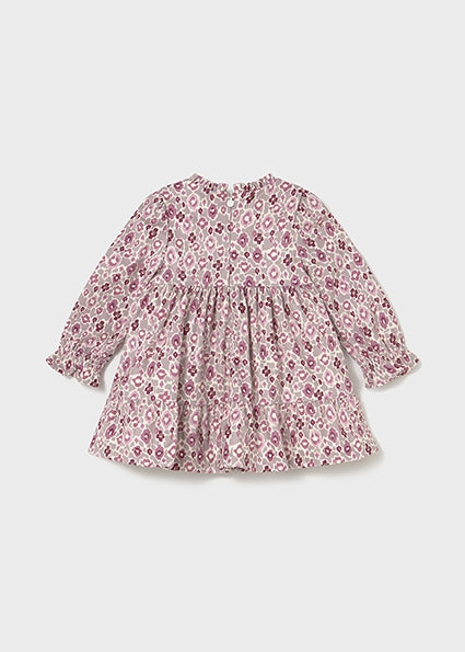 Mayoral Baby Girl Red Bell Printed Velvet Dress 2909 025