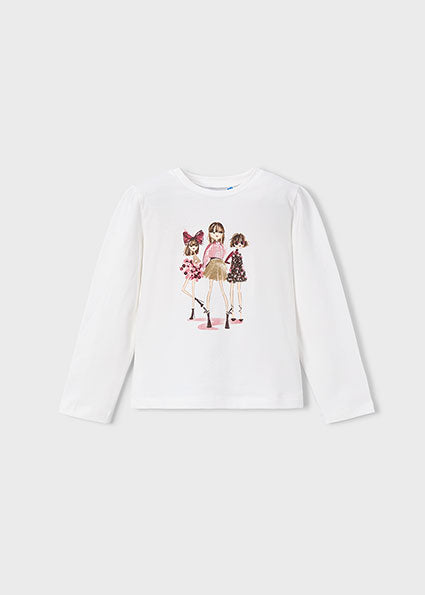 Mayoral L/S Cream top 4011 094