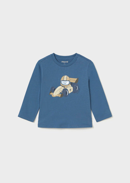 Mayoral Younger Boys Blue Racing Car T-Shirt