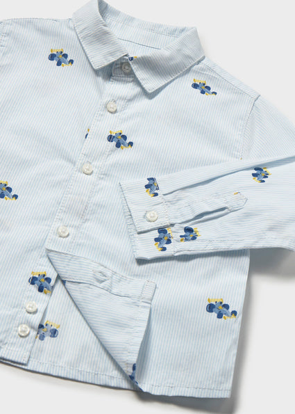 Mayoral Younger Boys Car Print Shirt