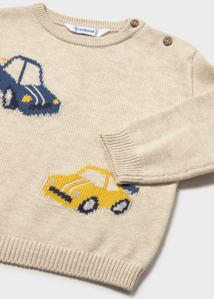 Mayoral Younger Boys Race Car Knit Sweater