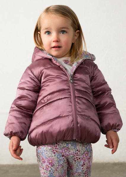 Mayoral Younger Girls Floral Reversible Coat