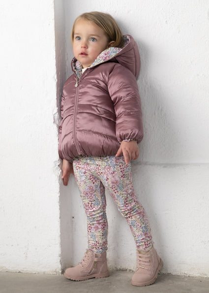 Mayoral Younger Girls Floral Reversible Coat