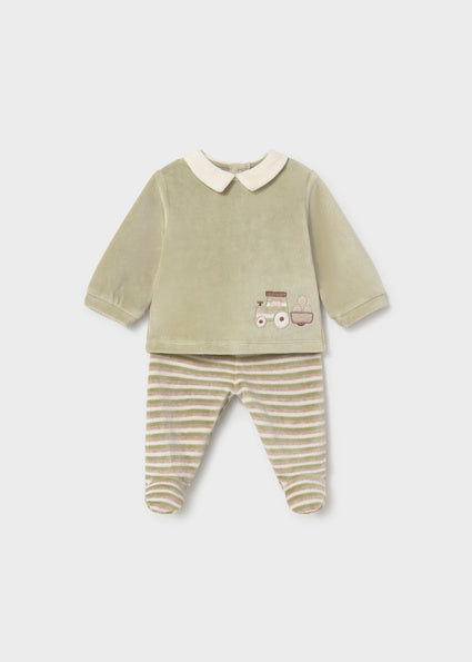 Mayoral Newborn Leg Warmers And T-Shirt Set.