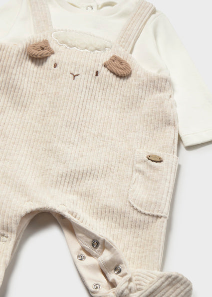 Mayoral Newborn Boy Corduroy Dungaree's