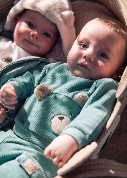 Mayoral Newborn Boy Teddy Bear Tracksuit With Socks.