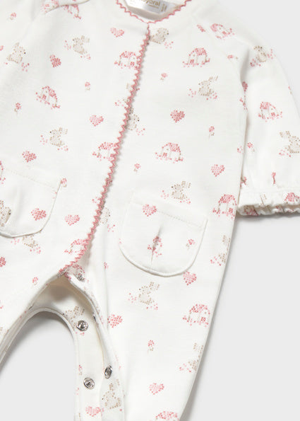 Mayoral Baby Girls Dusty Pink Sleepsuits 2 Piece