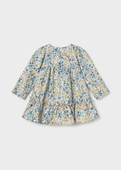 Mayoral Younger Girls Velvet Printed Dress