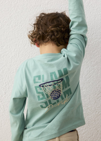 Mayoral Boys Long sleeve T-Shirt with Printed Back
