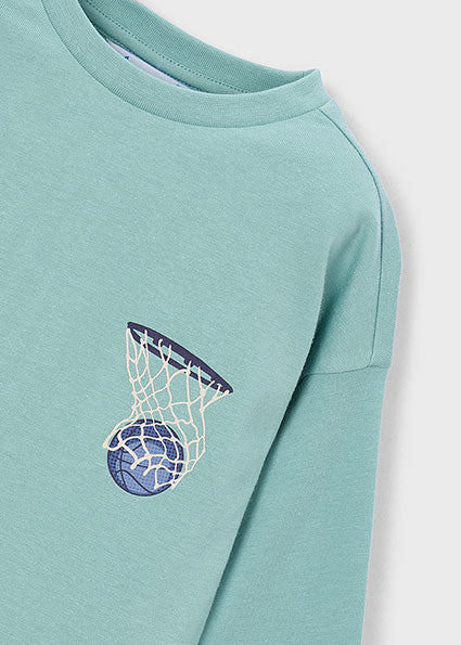 Mayoral Boys Long sleeve T-Shirt with Printed Back