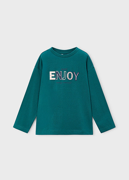 Mayoral Boys Long Sleeve Teal Top