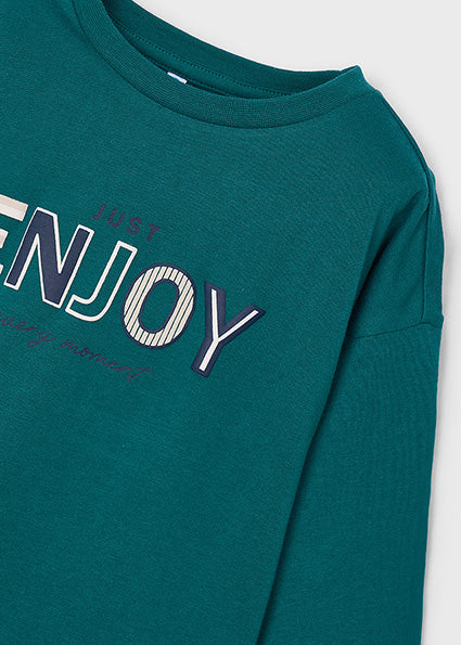 Mayoral Boys Long Sleeve Teal Top