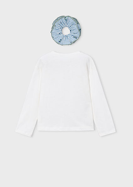 Mayoral Girls Long Sleeve Top and Scrunchie Set