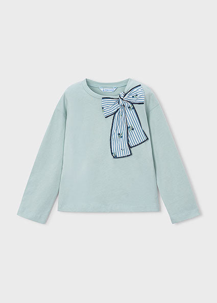 Mayoral Girls Long Sleeve Bow Design Top