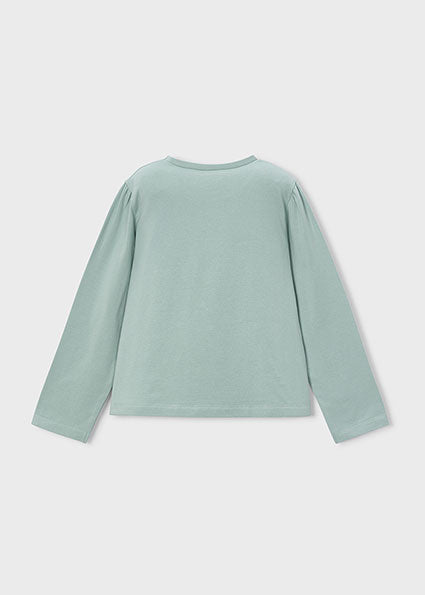 Mayoral Girls Floral Detail Long Sleeve Top