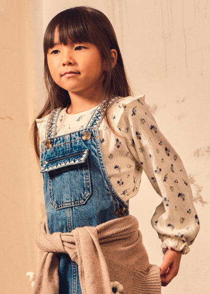 Mayoral Girls Floral Print Blouse