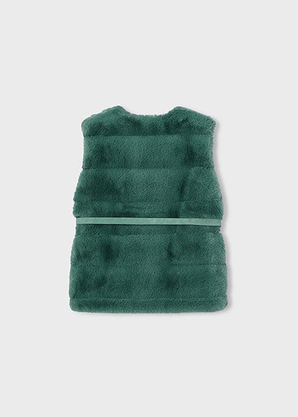 Mayoral Girls Green Faux Fur Gilet