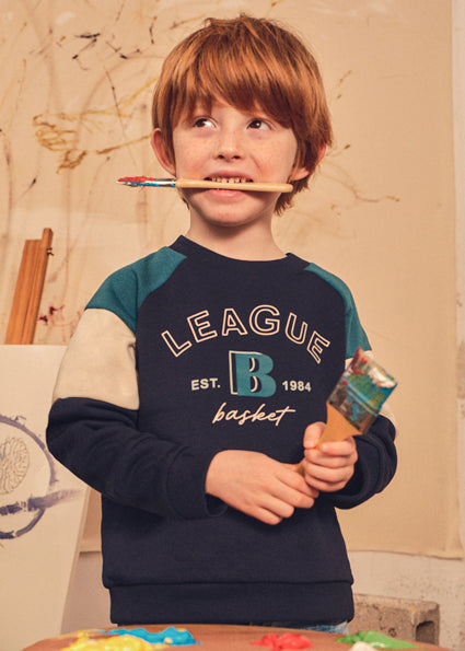 Mayoral Boys Teal Varsity Style Jumper