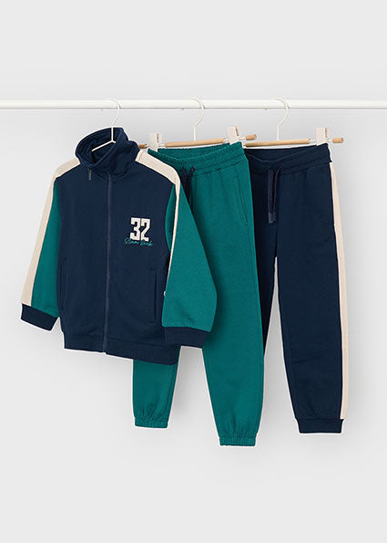 Mayoral Boys 3 Piece Tracksuit- Zip Top & 2 Bottoms