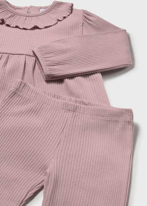 Mayoral Younger Girls 3 Piece Dusky Pink Outfit 4893