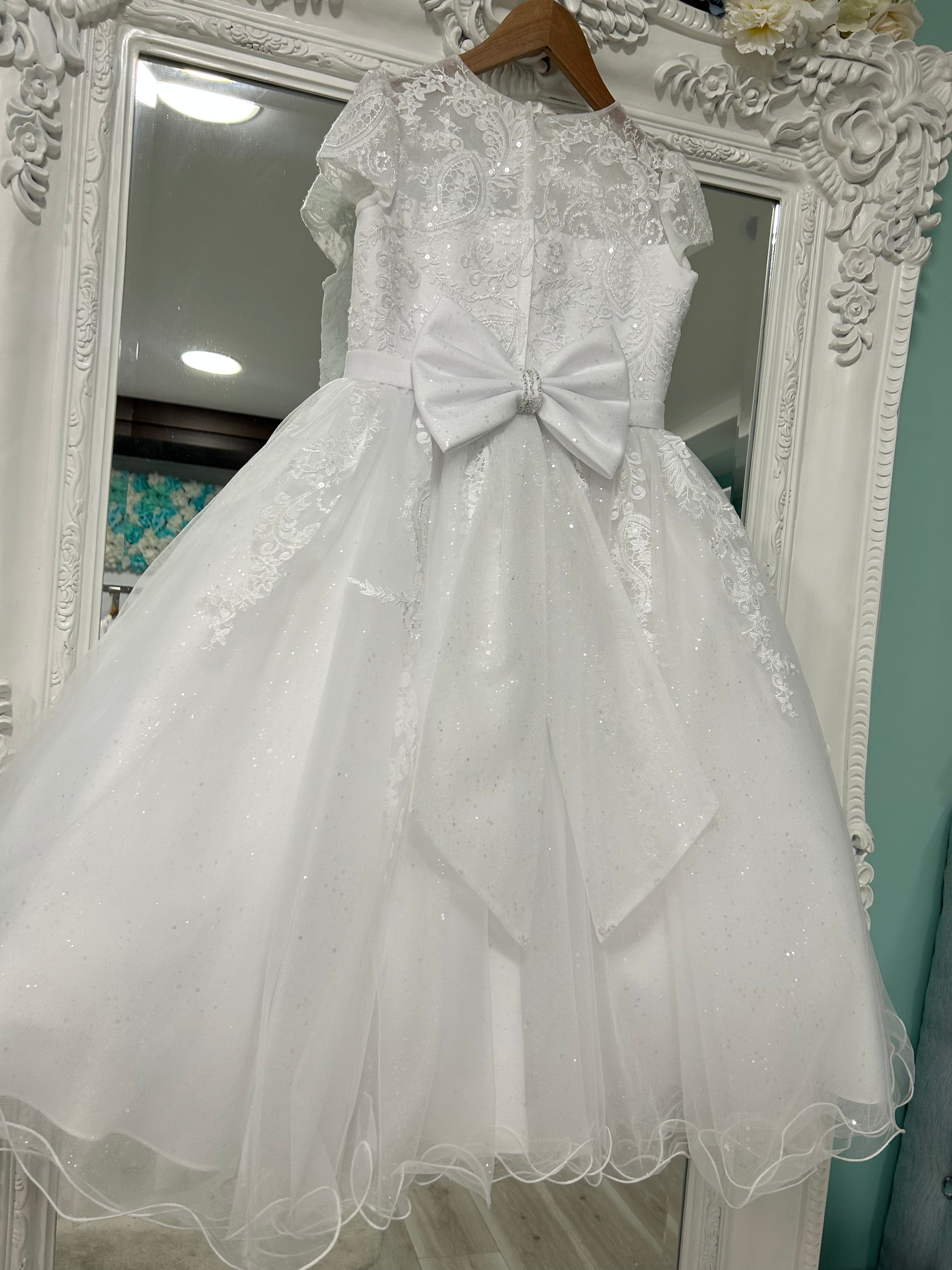 Sweetie Pie Communion Dress Size 7.5 Tea Length
