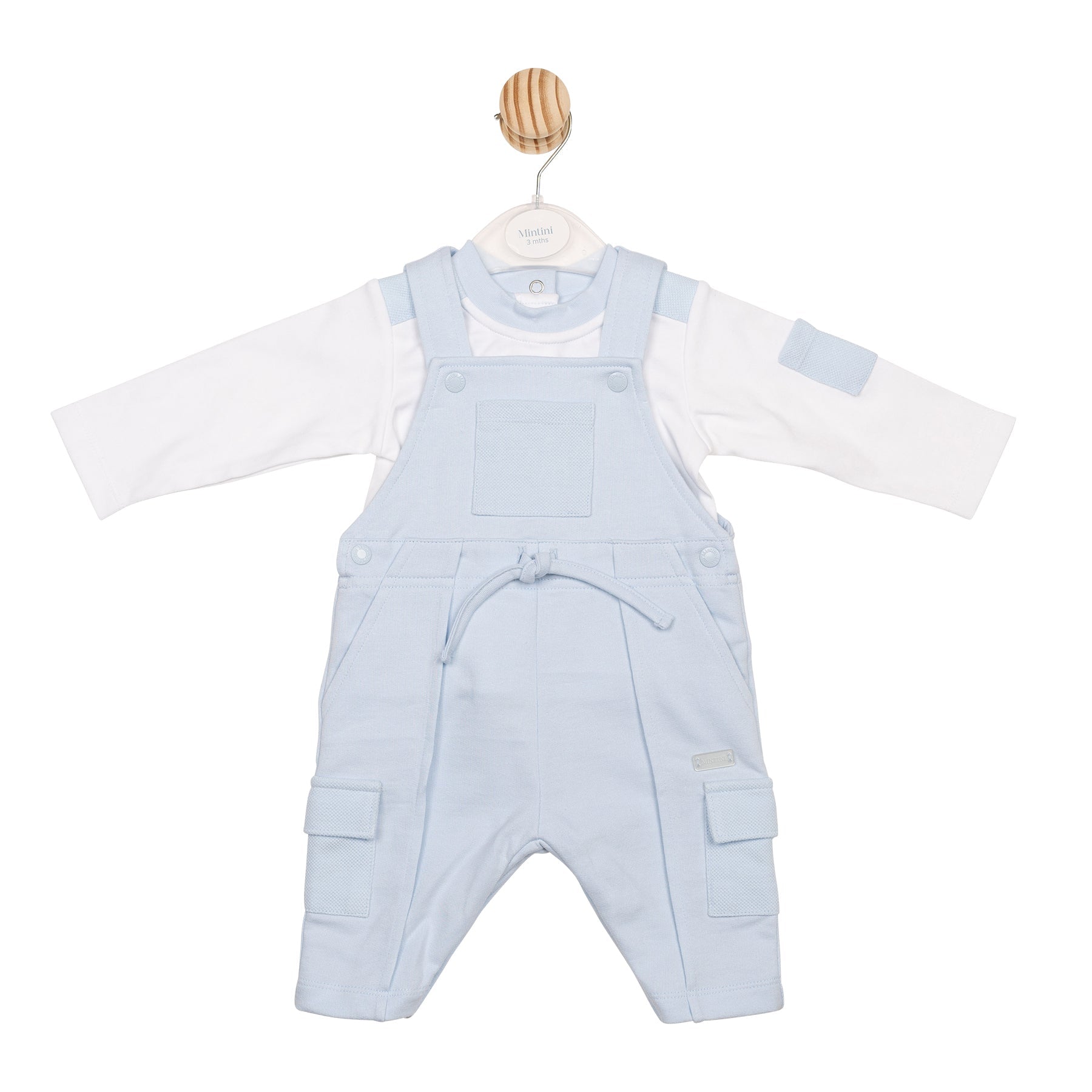 Mintini Baby Boy Blue Dungaree Outfit
