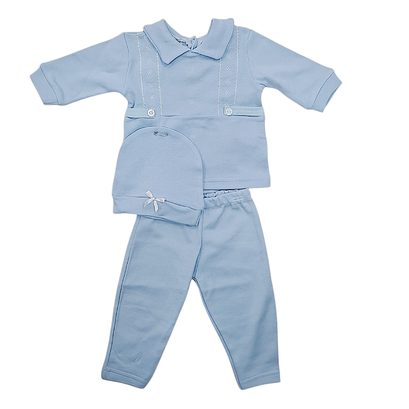 Baby Boys Embroidered 3 Piece Set.