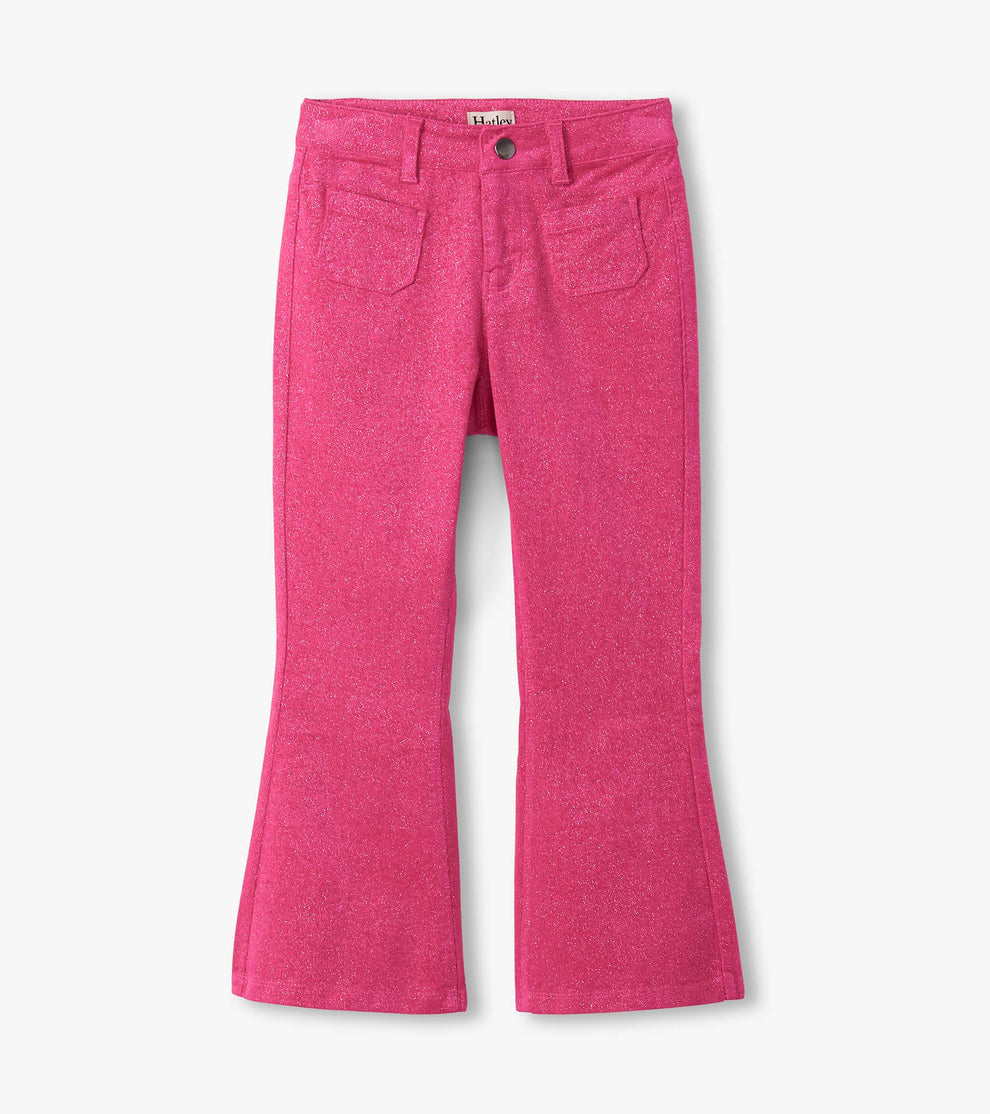 Hatley Girls Pink Glitter Flares