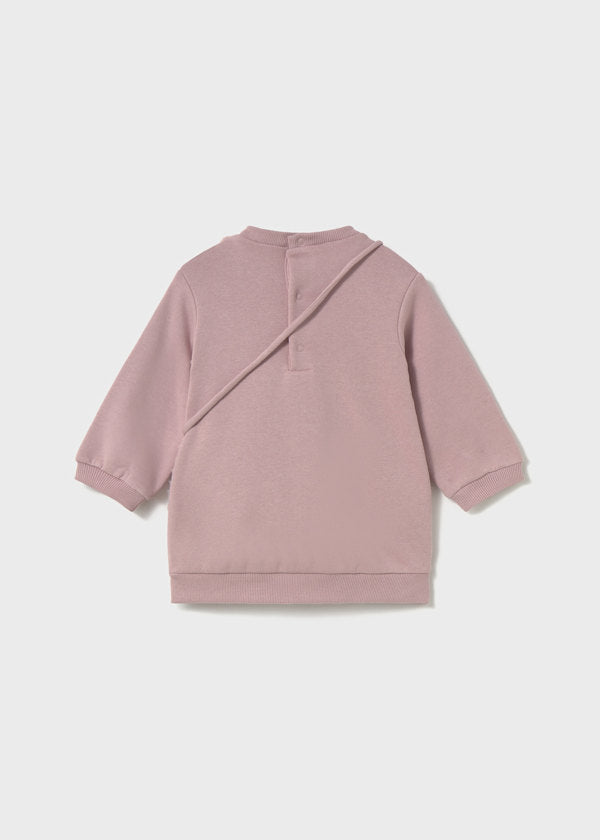 Mayoral Younger Girls Dusky Pink Dress and Teddy Bear Bag Outfit