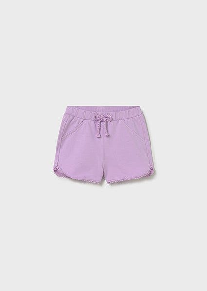 Mayoral Younger Girls Lilac Jersey Shorts 603